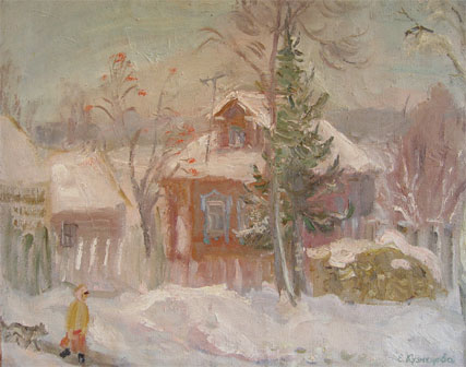 寒い冬の風景画