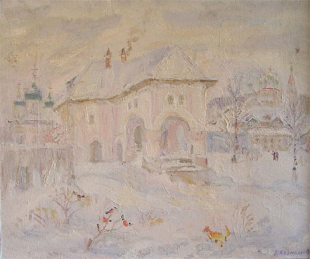 冬景色の風景画